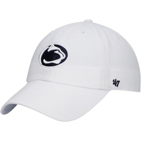Men's '47 White Penn State Nittany Lions Clean Up Logo Adjustable Hat
