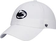 '47 Men's '47 White Penn State Nittany Lions Clean Up Logo Adjustable Hat