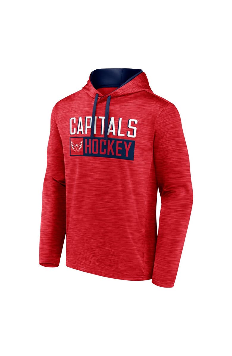 FANATICS Men's Fanatics Branded Heather Red Washington Capitals Close Shave Pullover Hoodie, Alternate, color, Heather Red