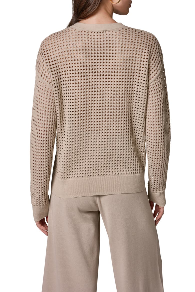 Cotton Pointelle Sweater, Alternate, color, SANDSTONE