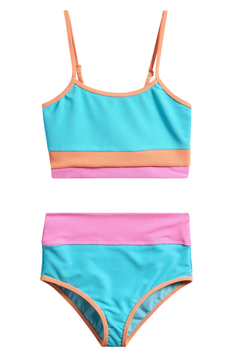 Beach Riot Kids' Little Eva Emmy Two-Piece Swimsuit, Main, color, 