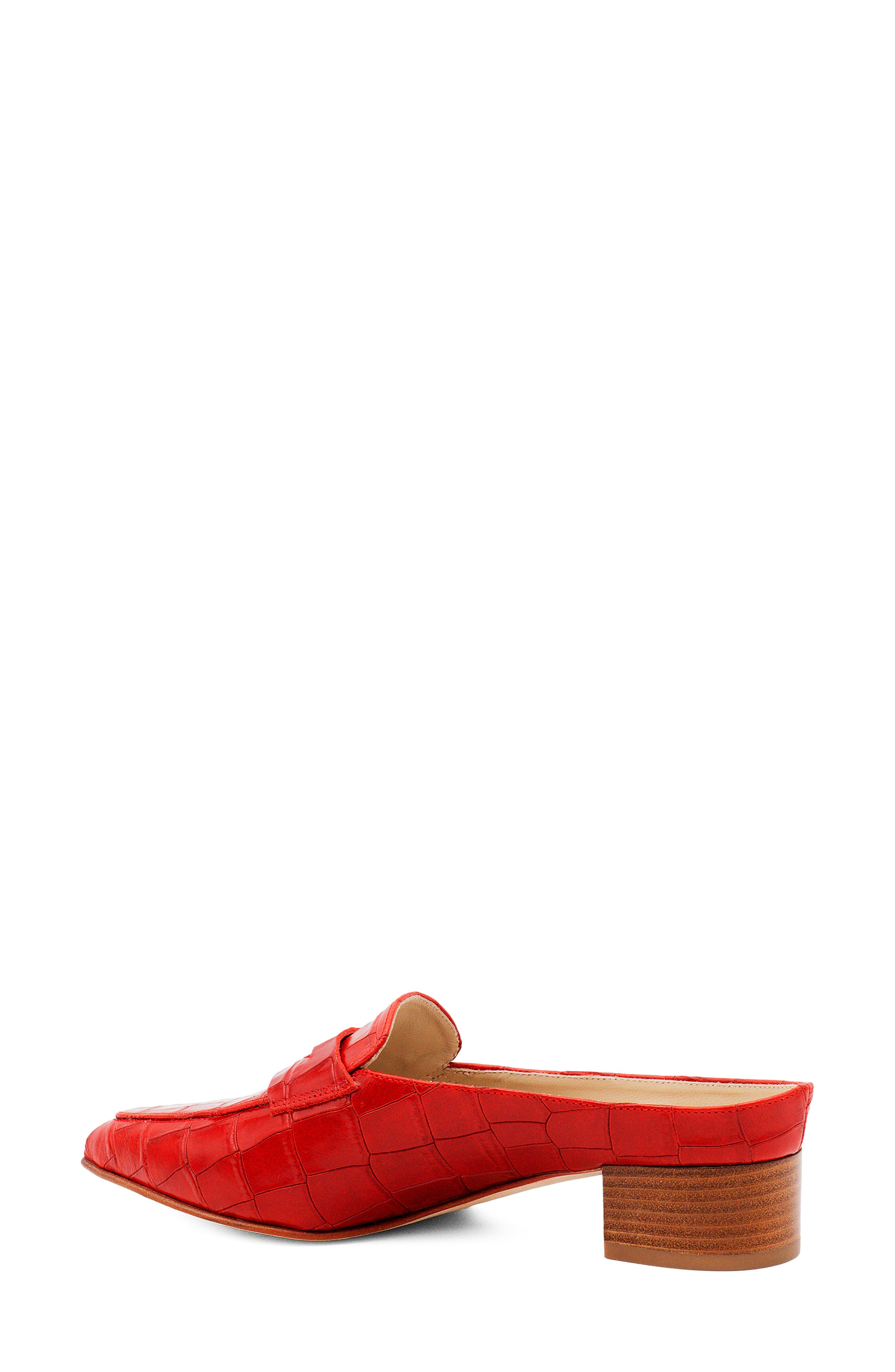 Adepto Croc Embossed Mule, Alternate, color, ROSSO COCCO BENGALI