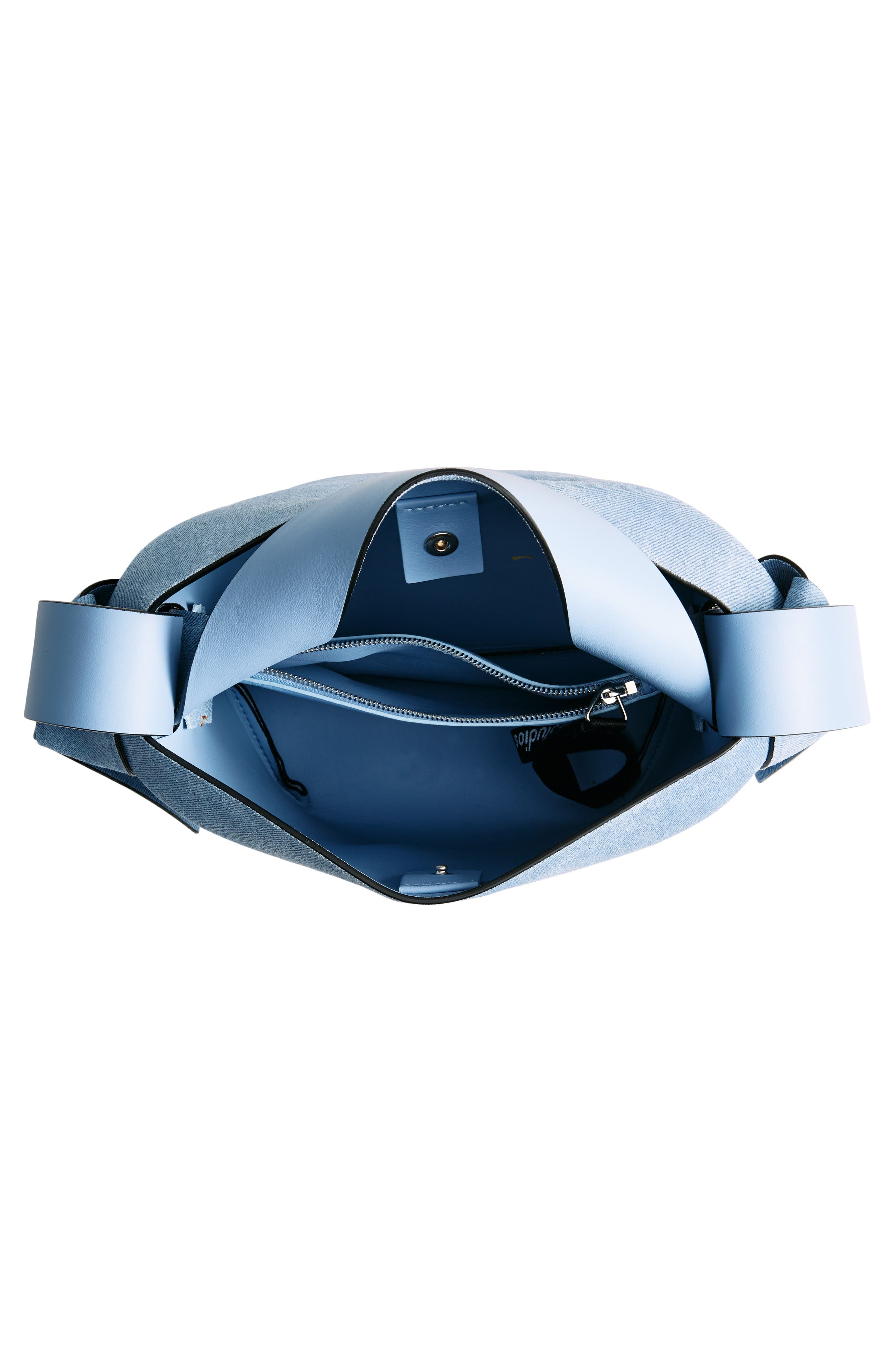 Acne Studios Mini Musubi Suede Crossbody Bucket Bag, Alternate, color, 