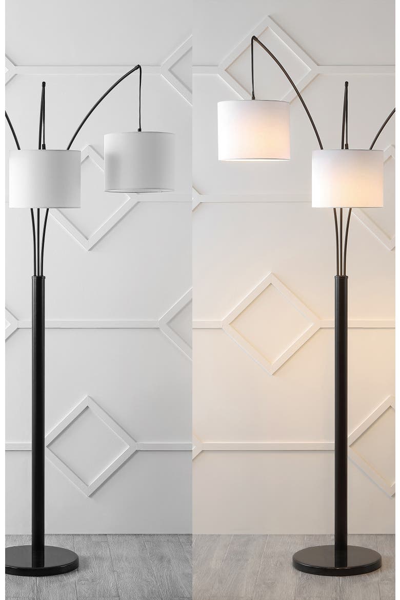 Barrie 78.5" 3-Light Mid-Century Modern Head-Adjustable Iron LED Arc Floor Lamp, Oil Rubbed Bronze, Alternate, color, Oil Rubbed Bronze