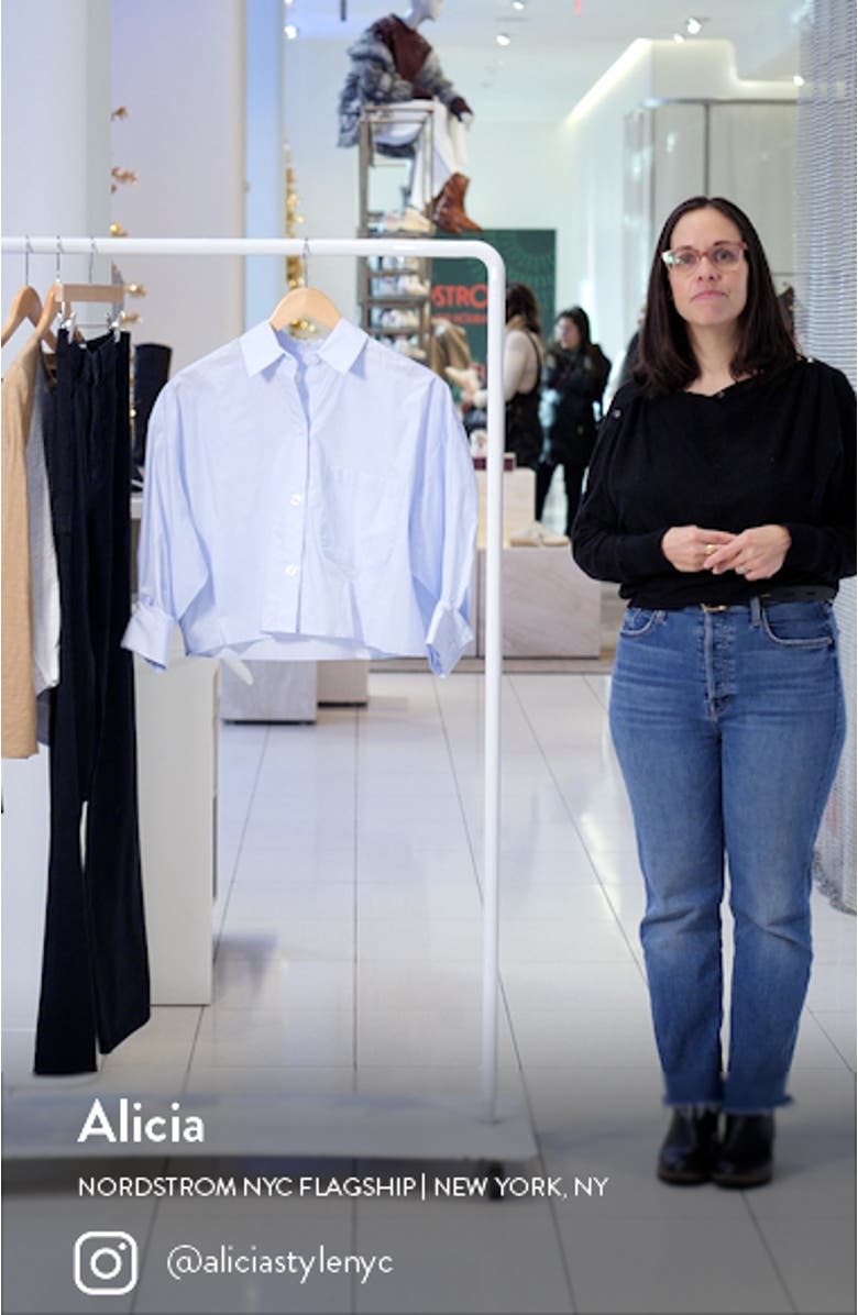 Soon to Be Ex Cotton Button-Up Crop Shirt, sales video thumbnail