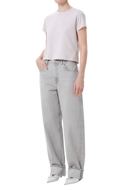 Agolde Adine Shrunken Supima® Cotton T-shirt In Neutral