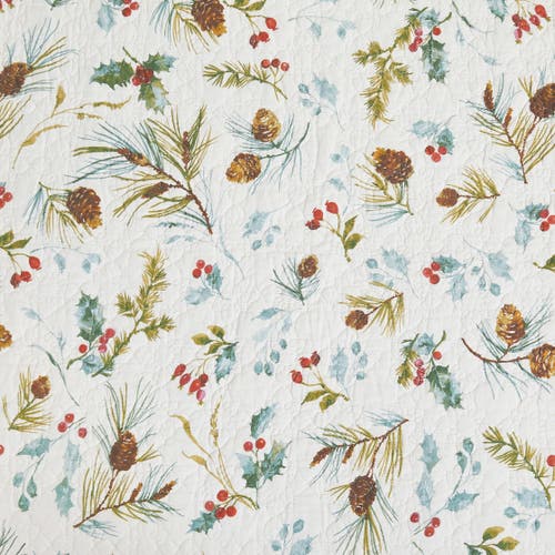 C & F Home C&f Home Edith Pinecone Cotton Quilt Set In White