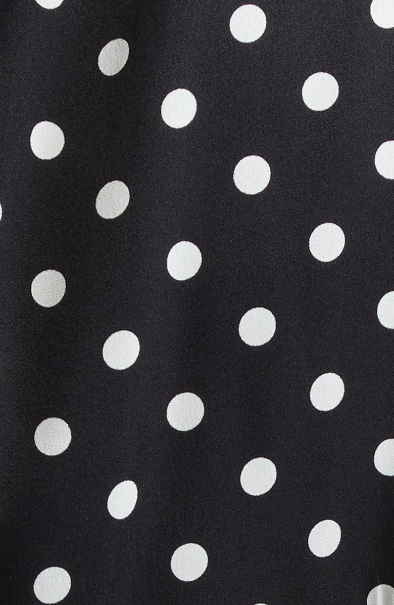 Dolce&Gabbana Polka Dot Sleeveless Stretch Silk Midi Dress, Alternate, color, 