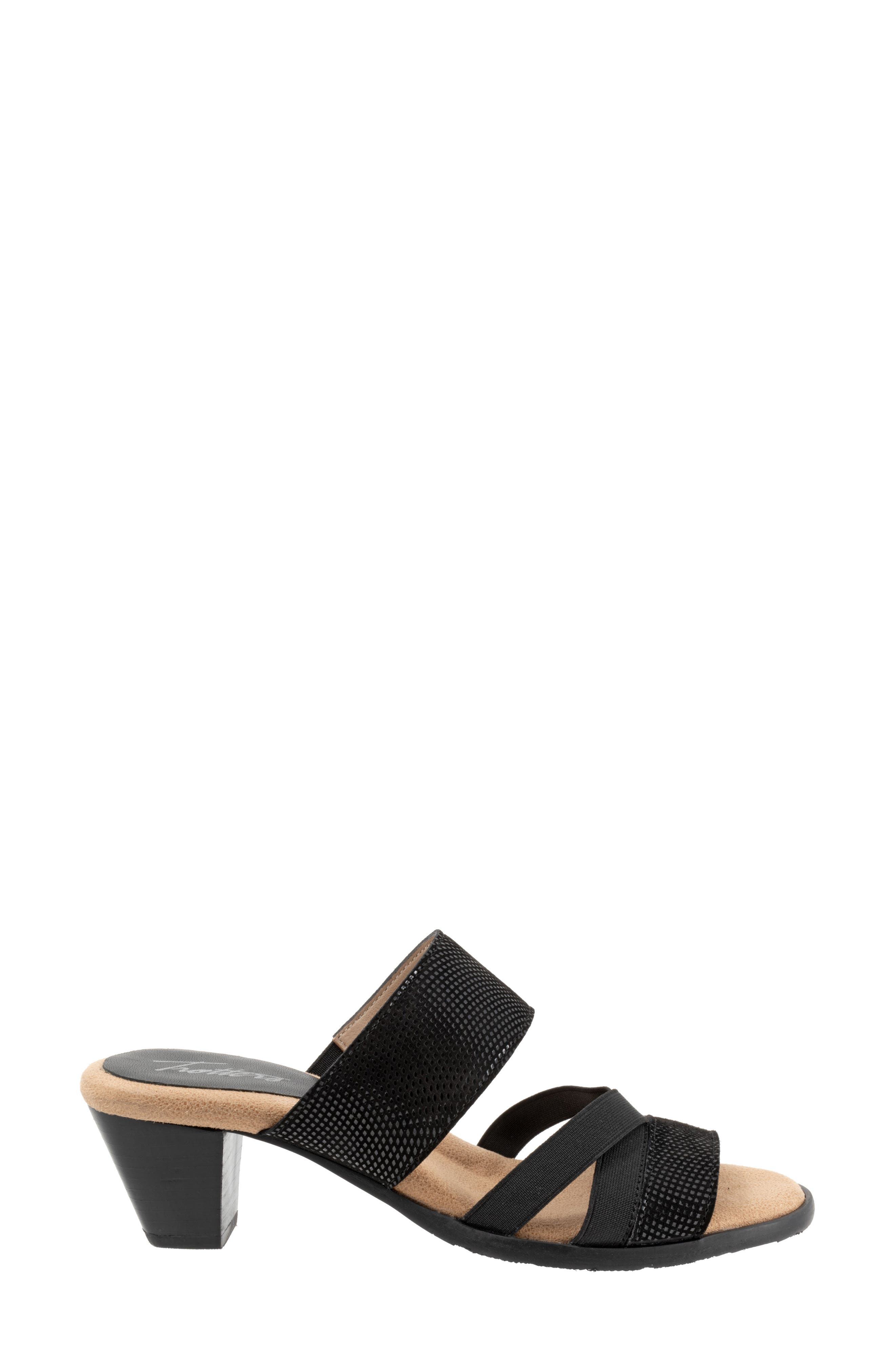 Maxine Slide Sandal, Alternate, color, BLACK MINI DOTS