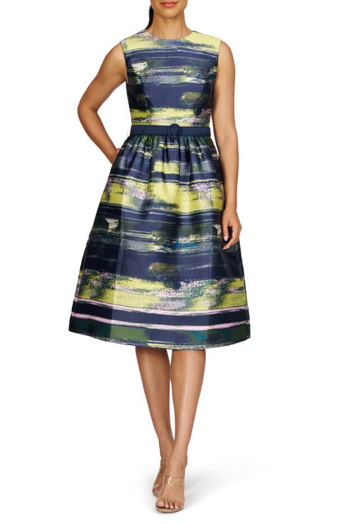 ケイアンガー KAY UNGER グリーン花柄ドレープドレス 送料込 Kay Unger Wedding Shop | Nordstrom