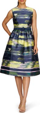 Kay Unger Spencer Belted Cocktail Dress