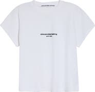 Alexander Wang Shrunken Cotton Logo T-Shirt
