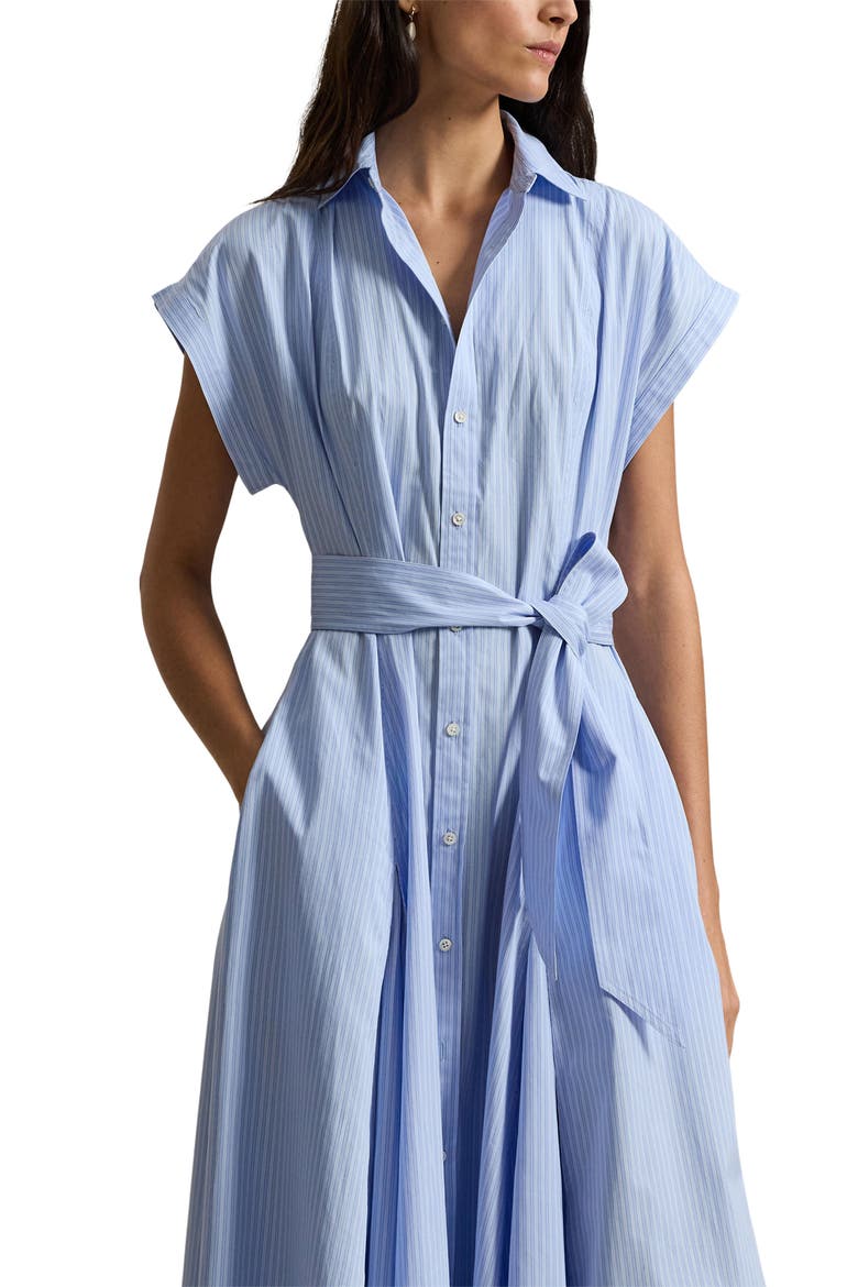 Stripe Shirtdress, Alternate, color, BLUE MULTI STRIPE