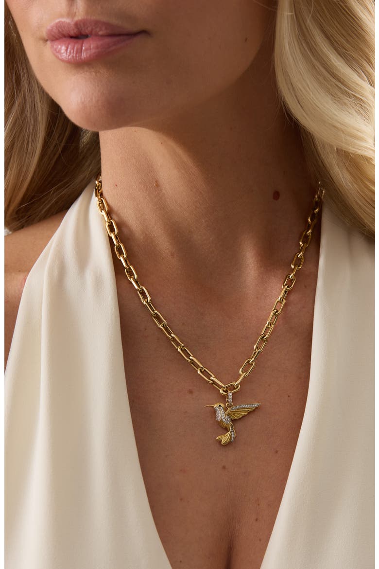 Hummingbird Pendant, Alternate, color, YELLOW GOLD