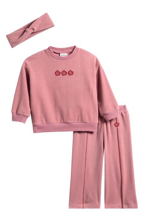 Kids' 3-Piece Sweatshirt, Pants & Headband Set