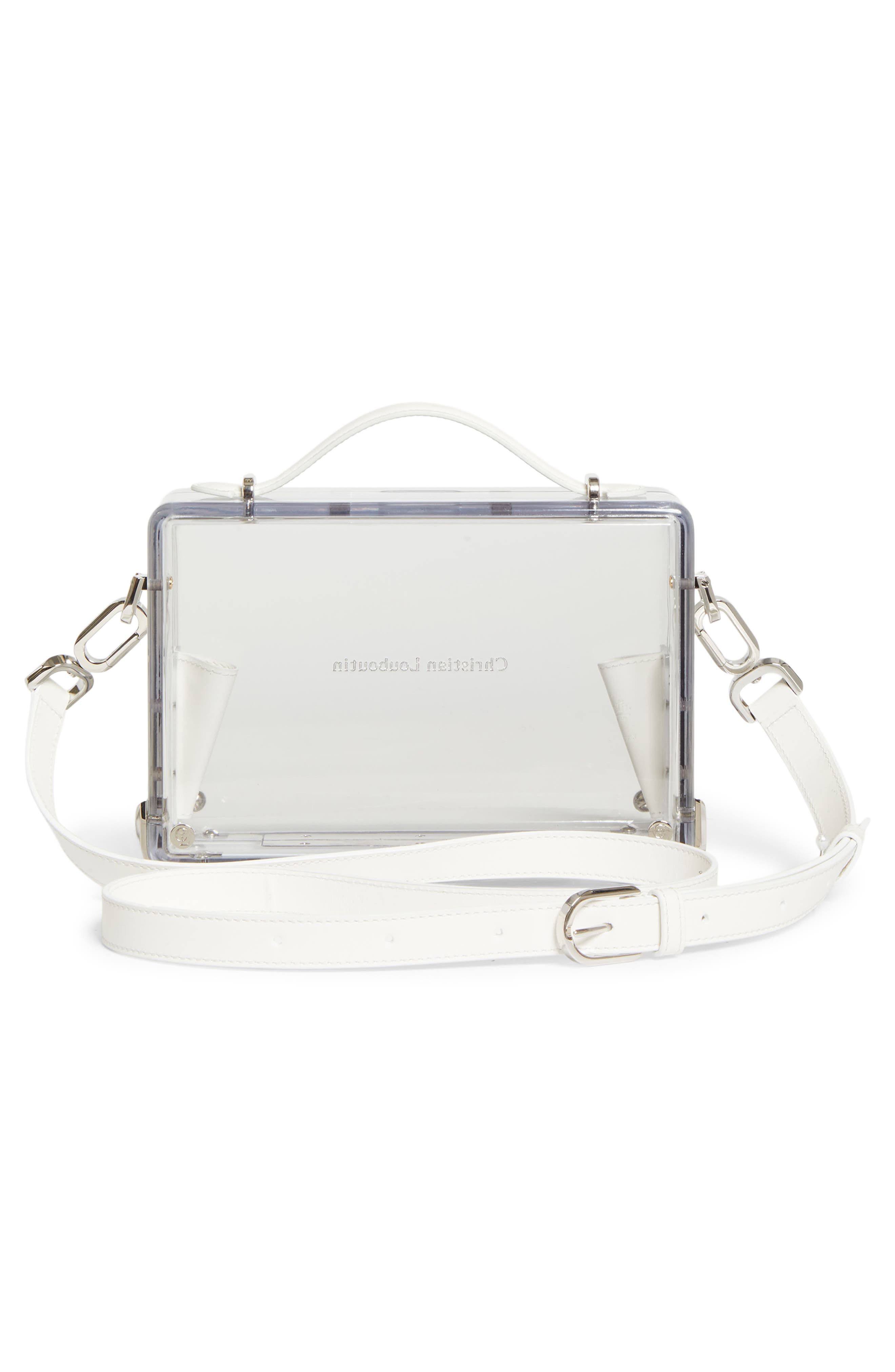 Small Tactical Thru Clear Crossbody Briefcase Bag, Alternate, color, W003 - TRANSPARENT