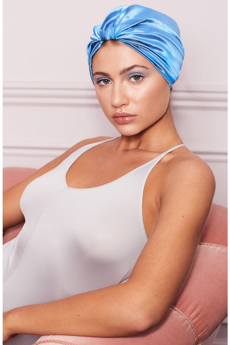 The Kate Silk Hair Wrap, Alternate, color, POWDER BLUE