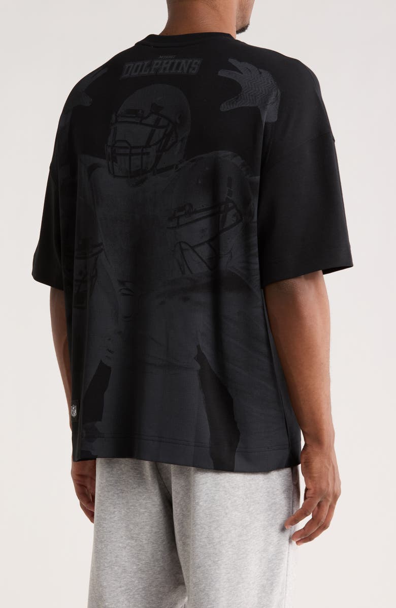 BOSS x NFL Miami Dolphins Patch T-Shirt, Alternate, color, Black