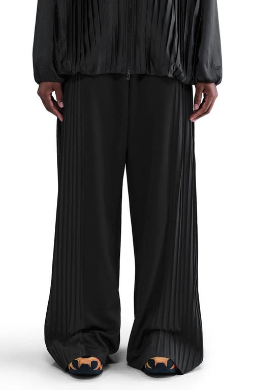 Nike Pleated Wide Leg Pants In Black