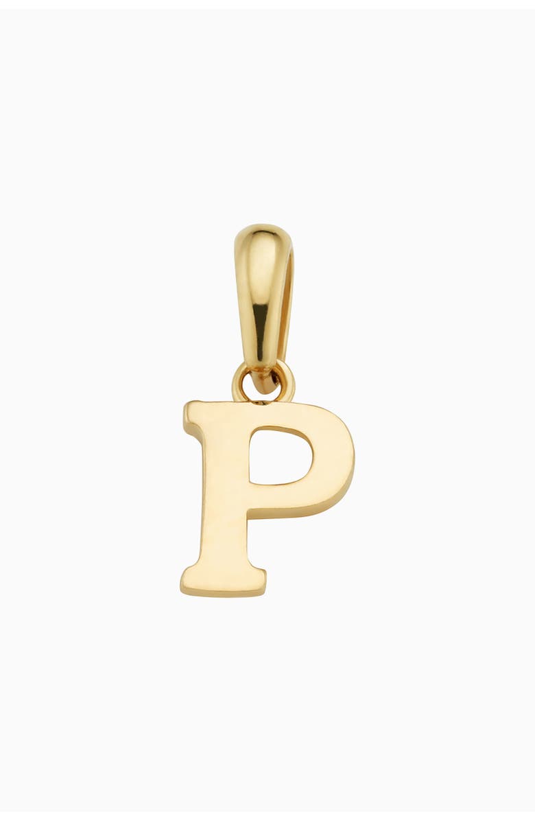 Oradina 14K Gold My Letter Initial Pendant Charm, Main, color, Letter P