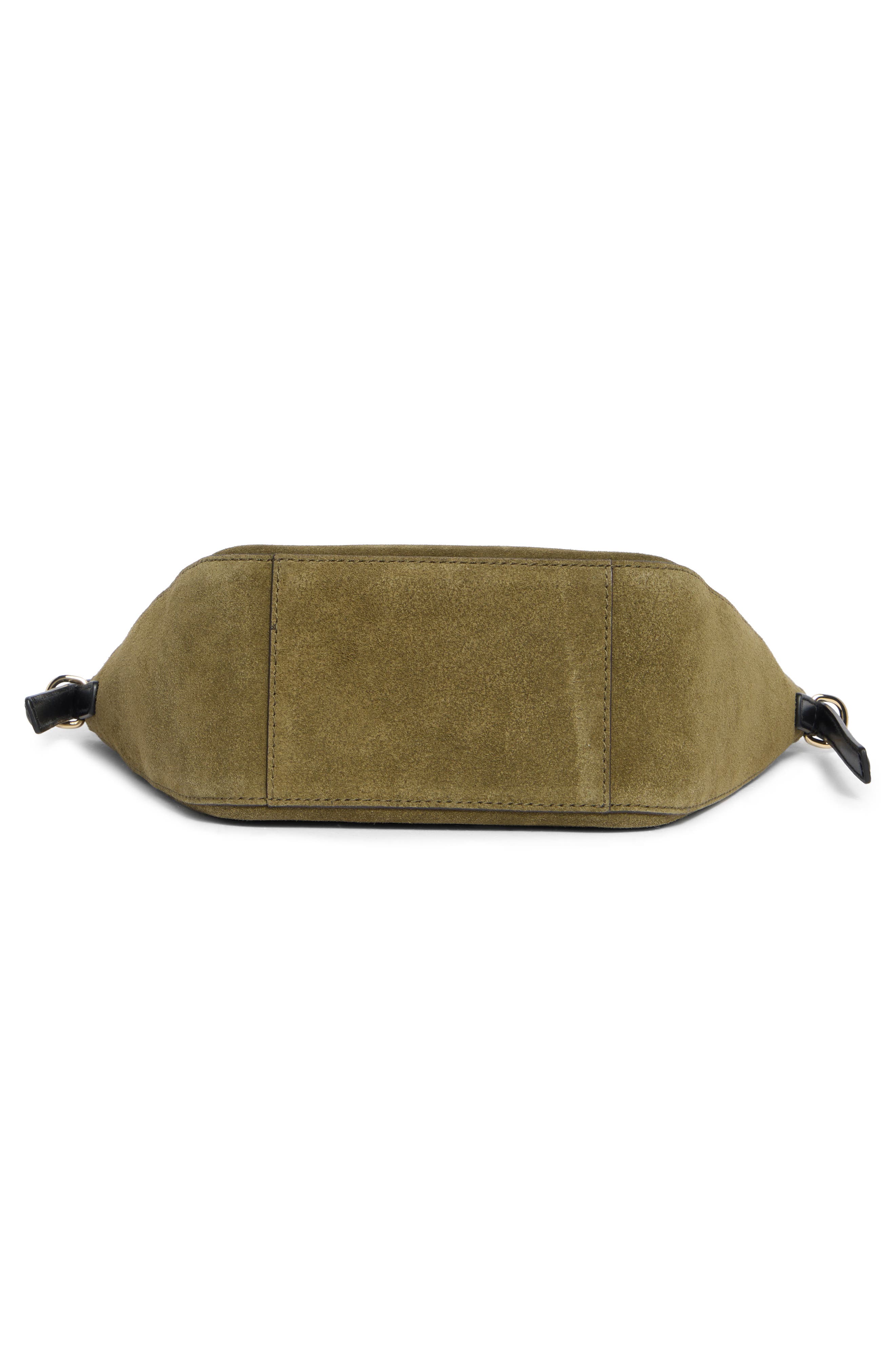 Madewell The Keeper Suede Shoulder Bag, Alternate, color, Aged Olive