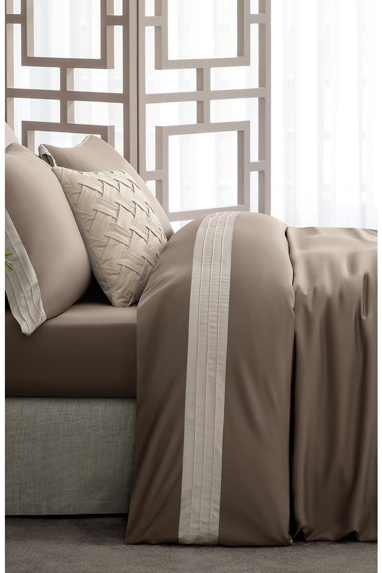 Eden Duvet Cover, Alternate, color, Brown