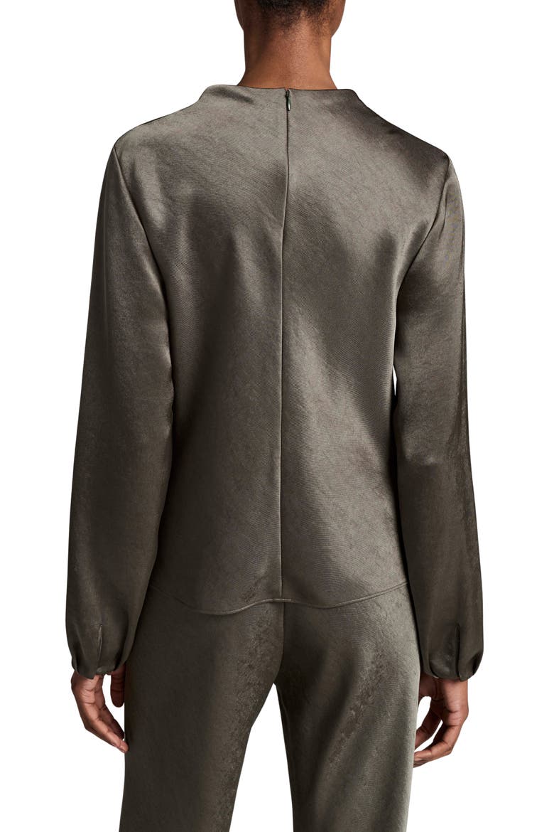 Draped Cowl Neck Long Sleeve Top, Alternate, color, DUSTY OLIVE