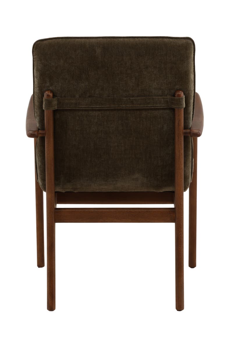 Vera Velvet Upholstered Dining Chair with Wood Frame, Alternate, color, Olive