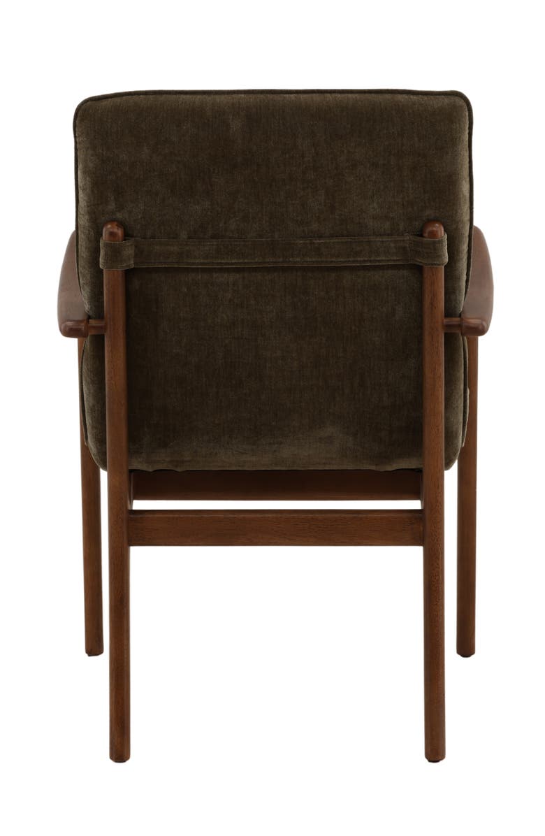 Dovetail Furniture Vera Velvet Upholstered Dining Chair with Wood Frame, Alternate, color, Olive