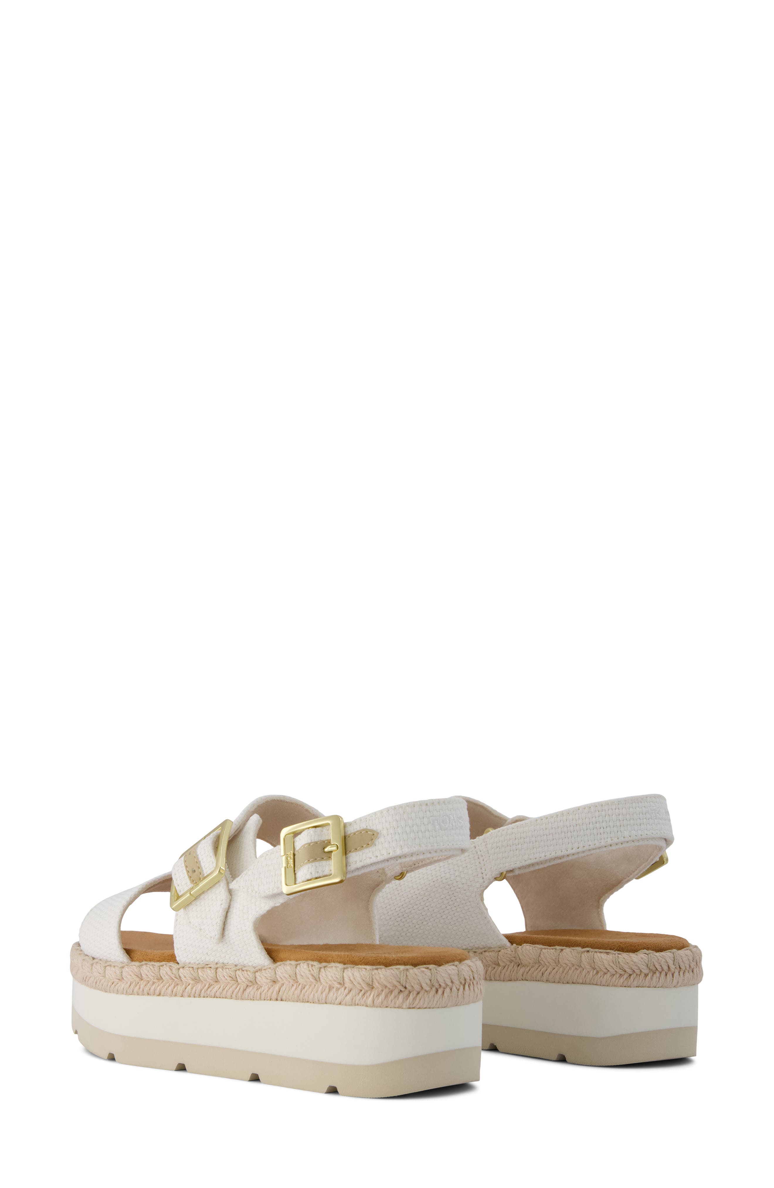Giana Flatform Sandal, Alternate, color, WHITE