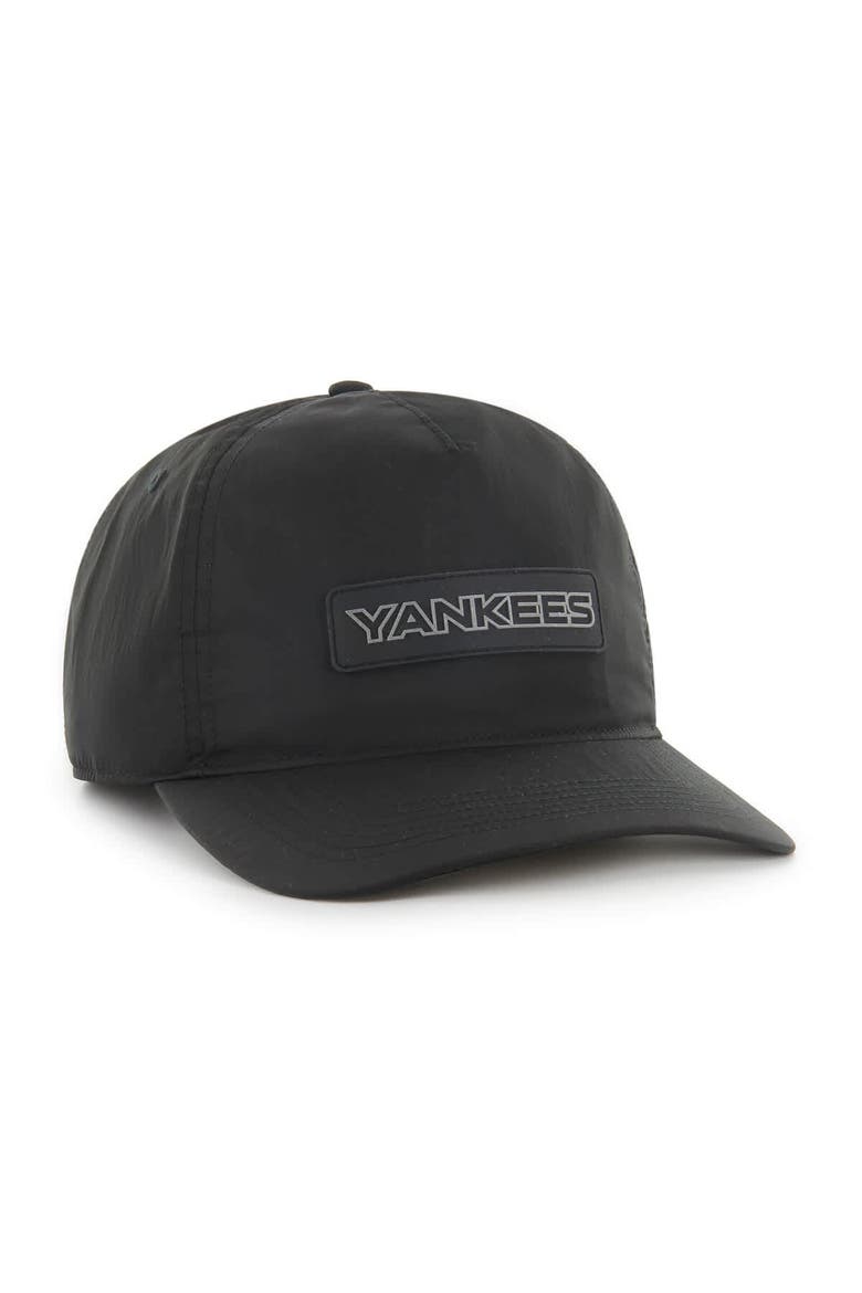 Men's '47 Black New York Yankees Quiet Outdoors Hitch Adjustable Hat, Alternate, color, Black