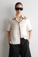 COS Contrast-piped Satin Shirt