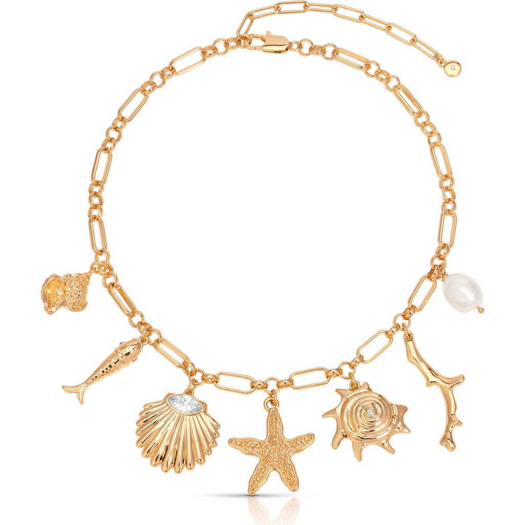 Ettika Oceanic Dreams Charm Necklace In Gold
