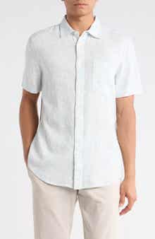 Nordstrom Short Sleeve Linen Blend Button-Up Shirt