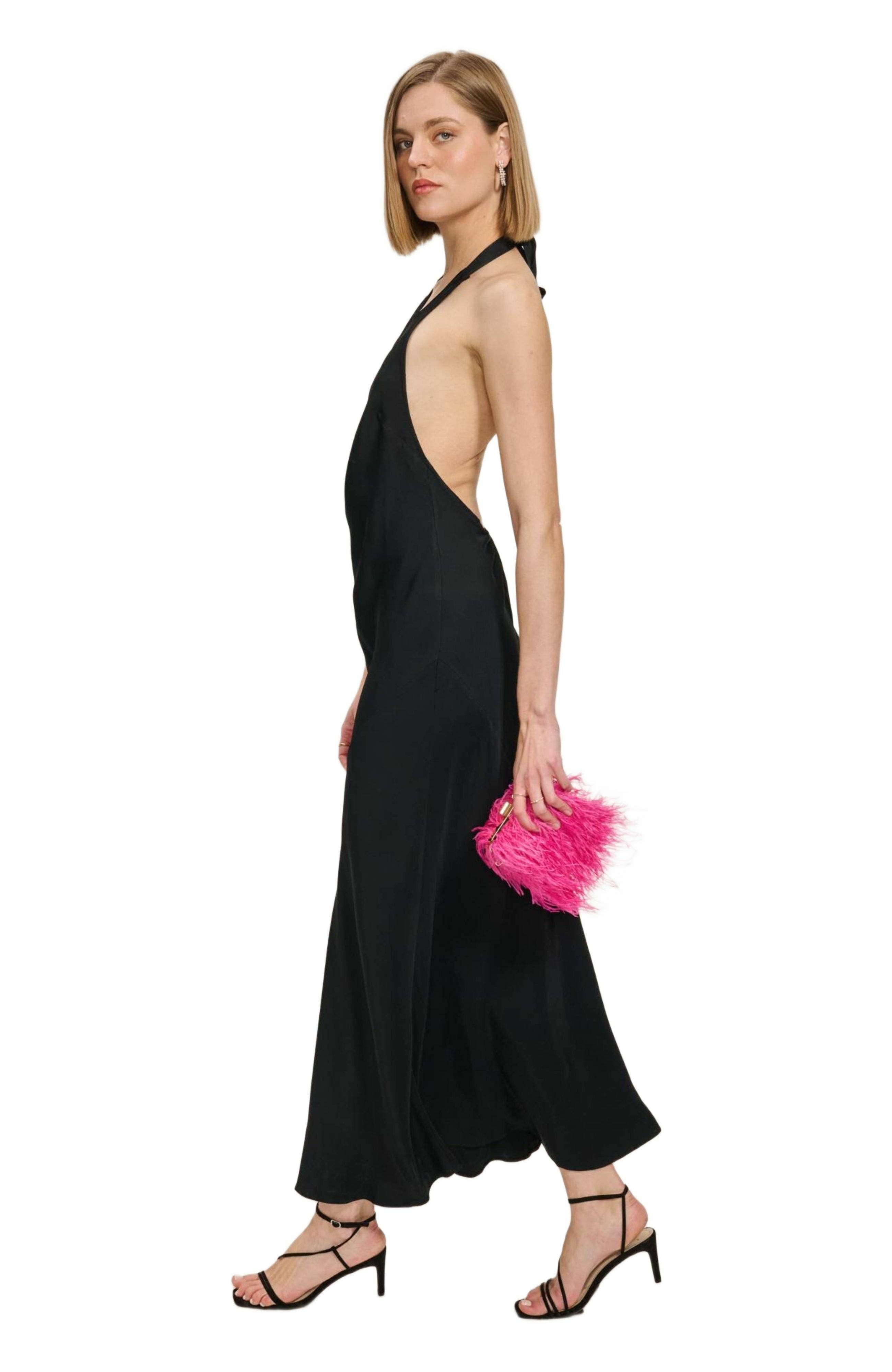 MODA LUXE Feathered Flair Evening Bag, Alternate, color, Hot Pink