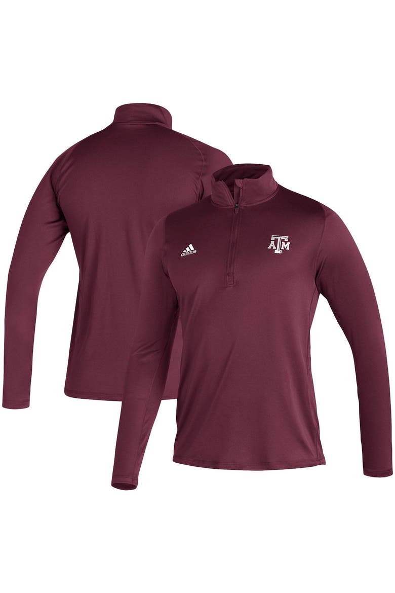 Men's adidas Maroon Texas A&M Aggies Freelift Sport Raglan Quarter-Zip Jacket, Main, color, Maroon