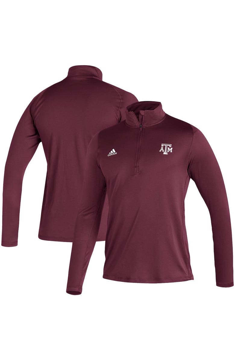 adidas Men's adidas Maroon Texas A&M Aggies Freelift Sport Raglan Quarter-Zip Jacket, Main, color, 