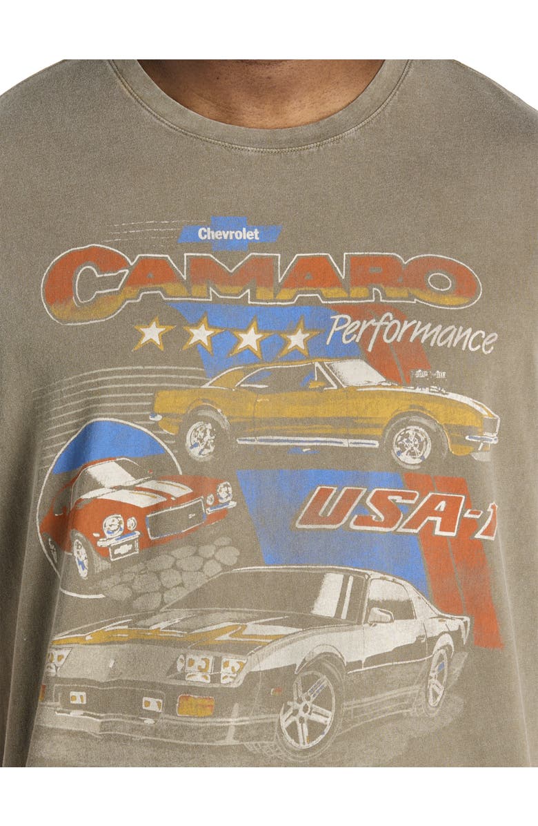 Lucky Brand Big & Tall Camaro Montage Graphic Tee, Alternate, color, Stone Grey
