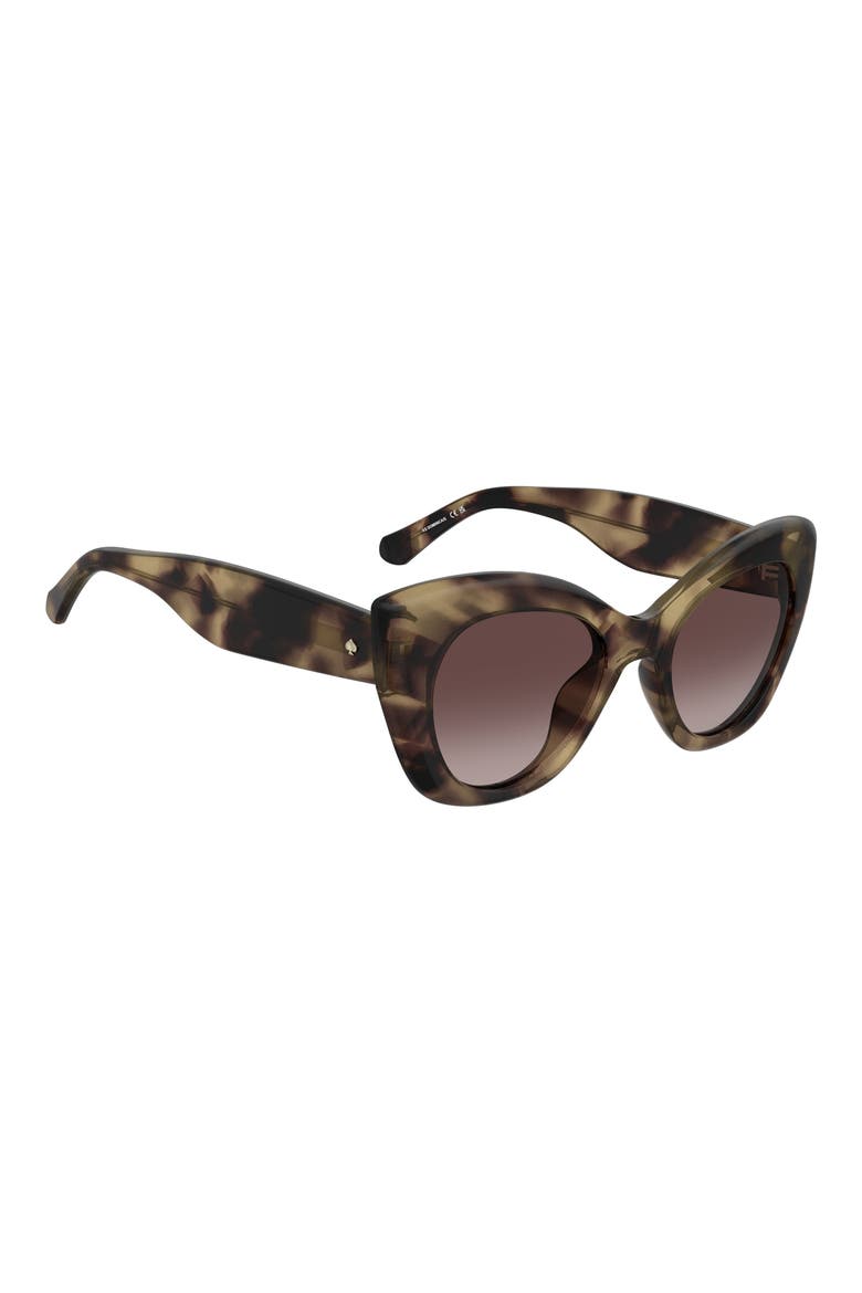 dominica 49mm gradient rectangular sunglasses, Alternate, color, HAVANA/ PINK DS