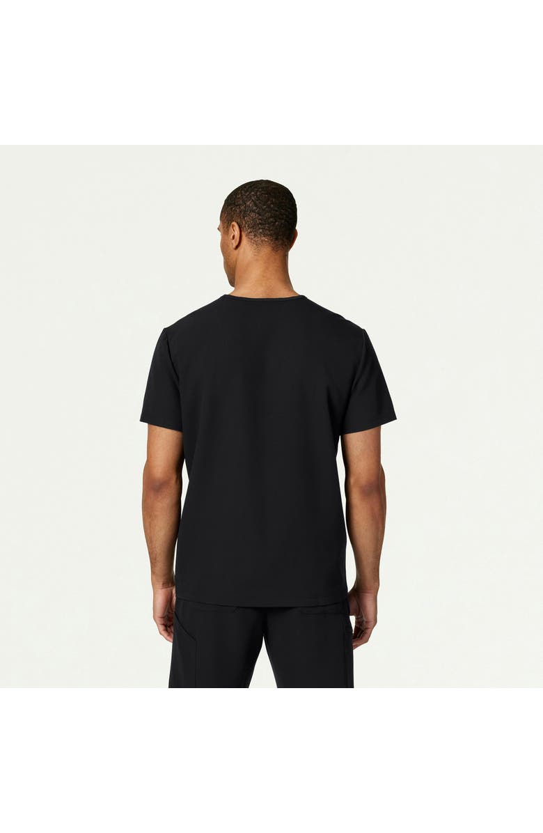 JAANUU Platt Men's 3-Pocket Classic V-Neck Scrub Top, Alternate, color, Black
