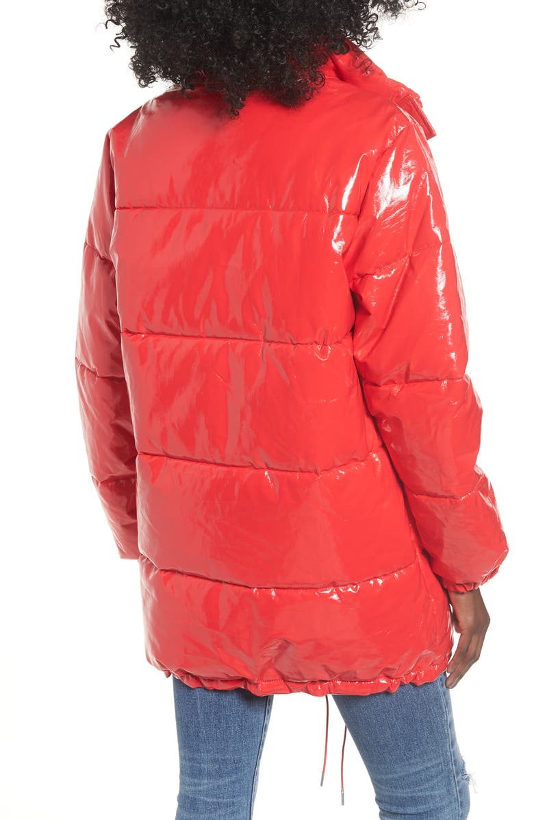 Calvin Klein Jeans Glossy Puffer Jacket, Alternate, color,