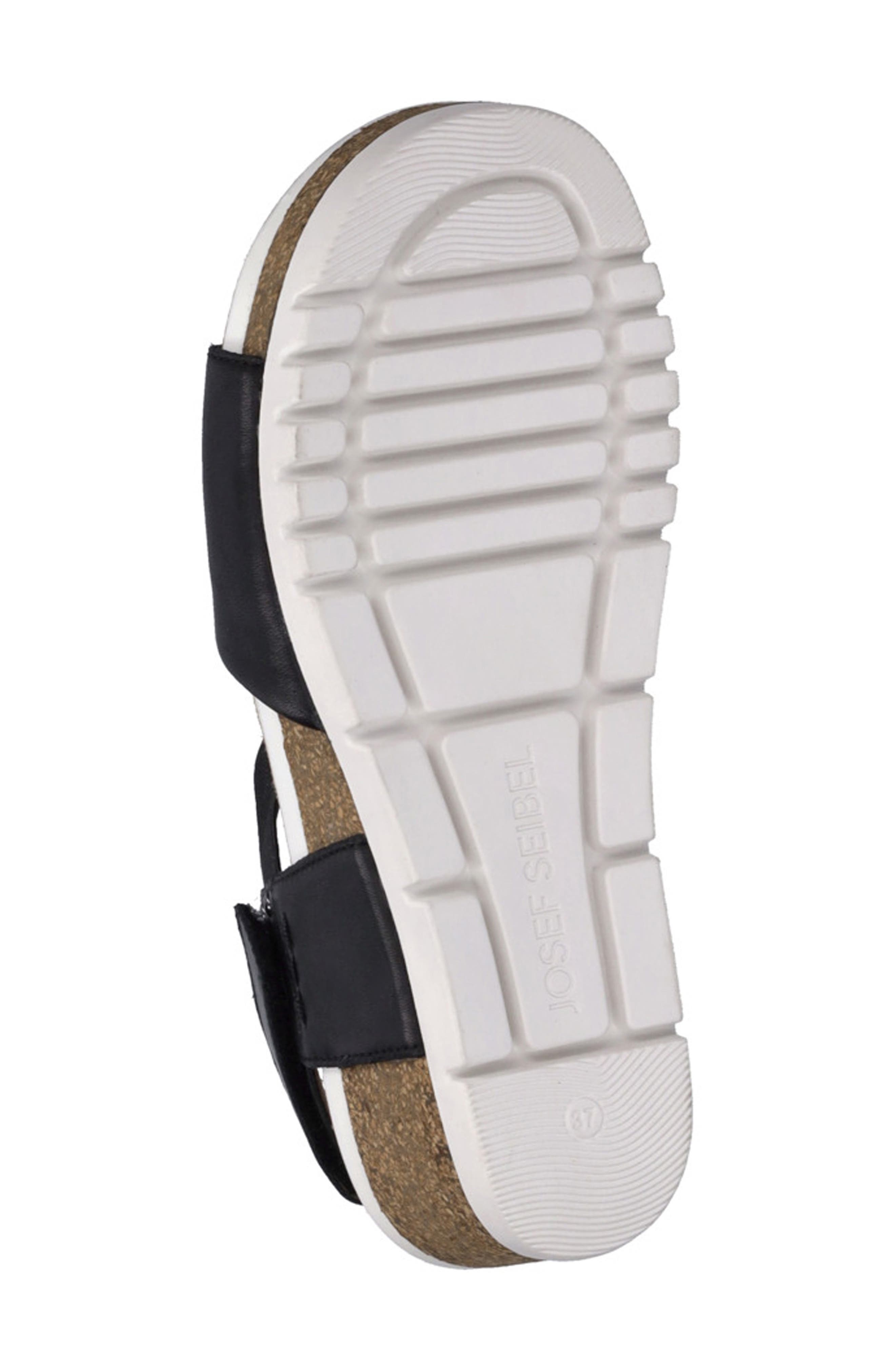 Josef Seibel Quinn Platform Wedge Sandal, Alternate, color, Black