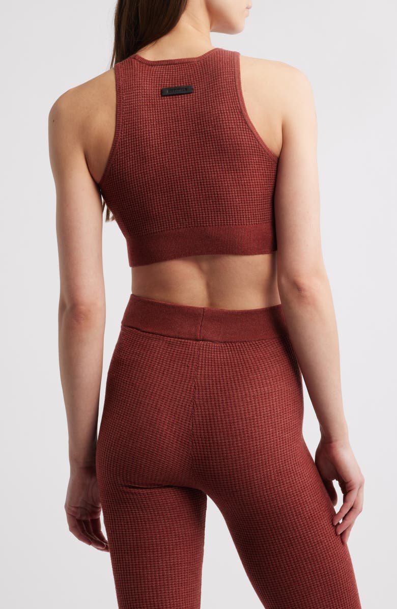 Fear of God Essentials Waffle Knit Crop Sport Tank, Alternate, color, Crimson