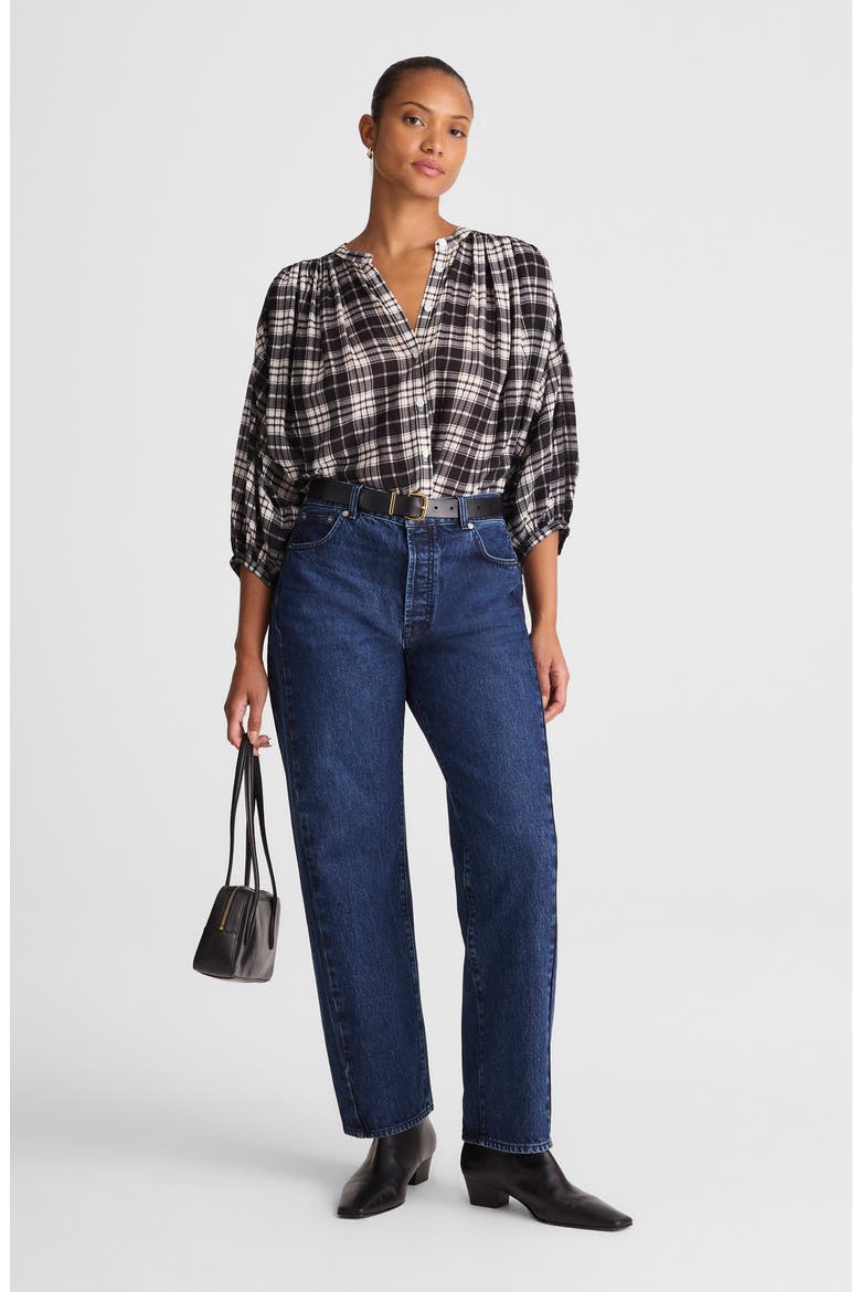 Curvy Pieced Barrel Jeans, Alternate, color, MCKINNEY WASH