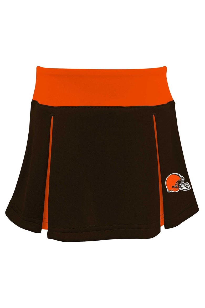 Girls Youth Brown Cleveland Browns Spirit Two-Piece Cheerleader Set, Alternate, color, Brown