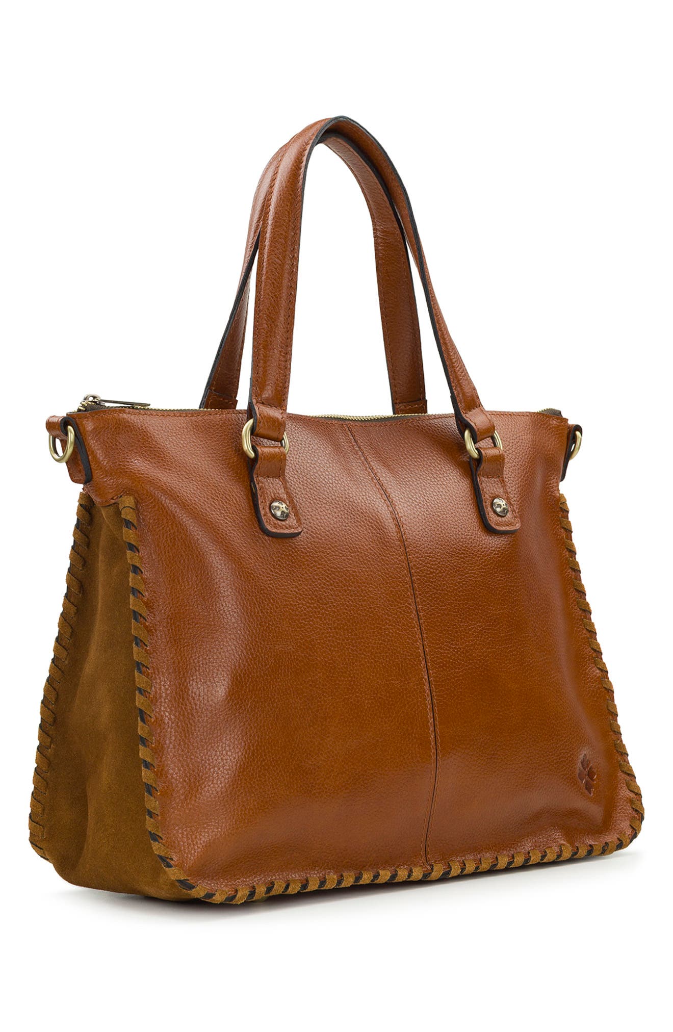 Briona Leather Satchel, Alternate, color, COGNAC