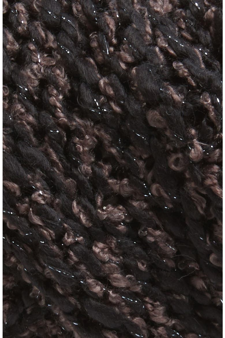 Knit Pompom Beanie, Alternate, color, BLACK