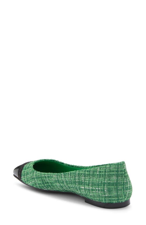 Karl Lagerfeld Paris Zofia Cap Toe Tweed Flat