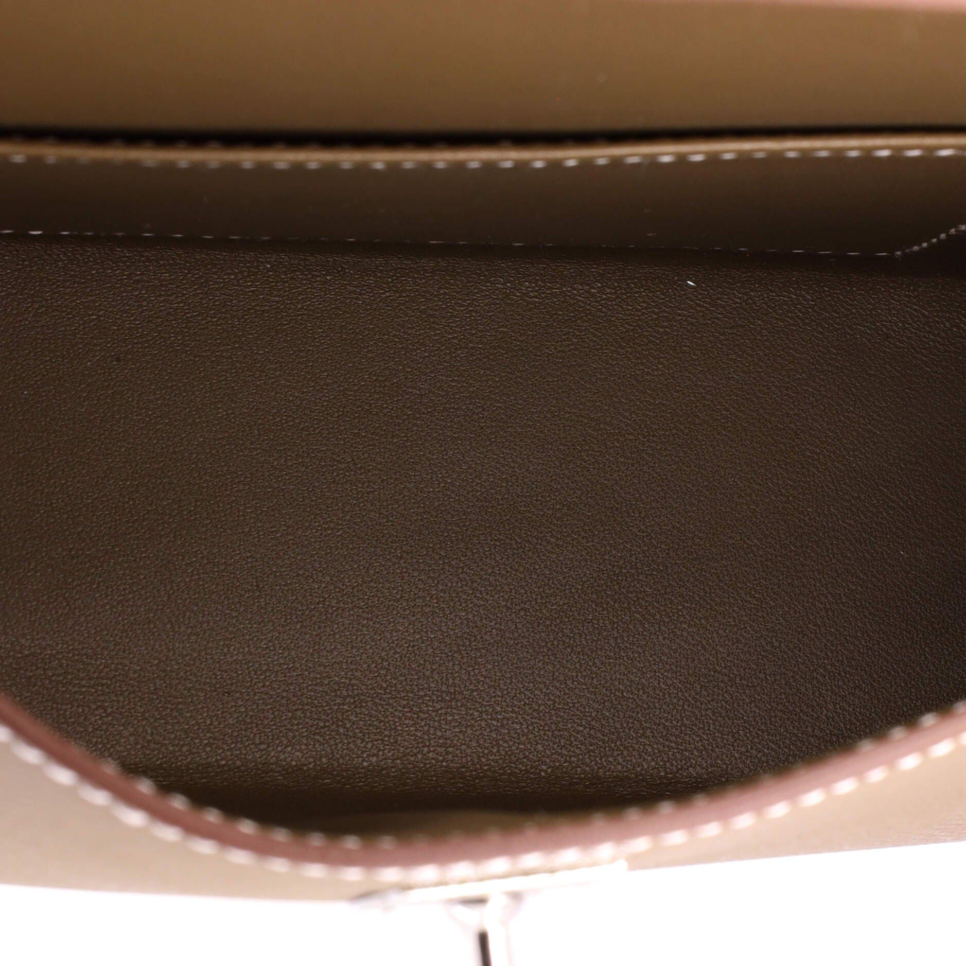 Женские сумки Pre-Owned Hermes Kelly Mini II Grey Epsom with Palladium Hardware 20 — фото 7