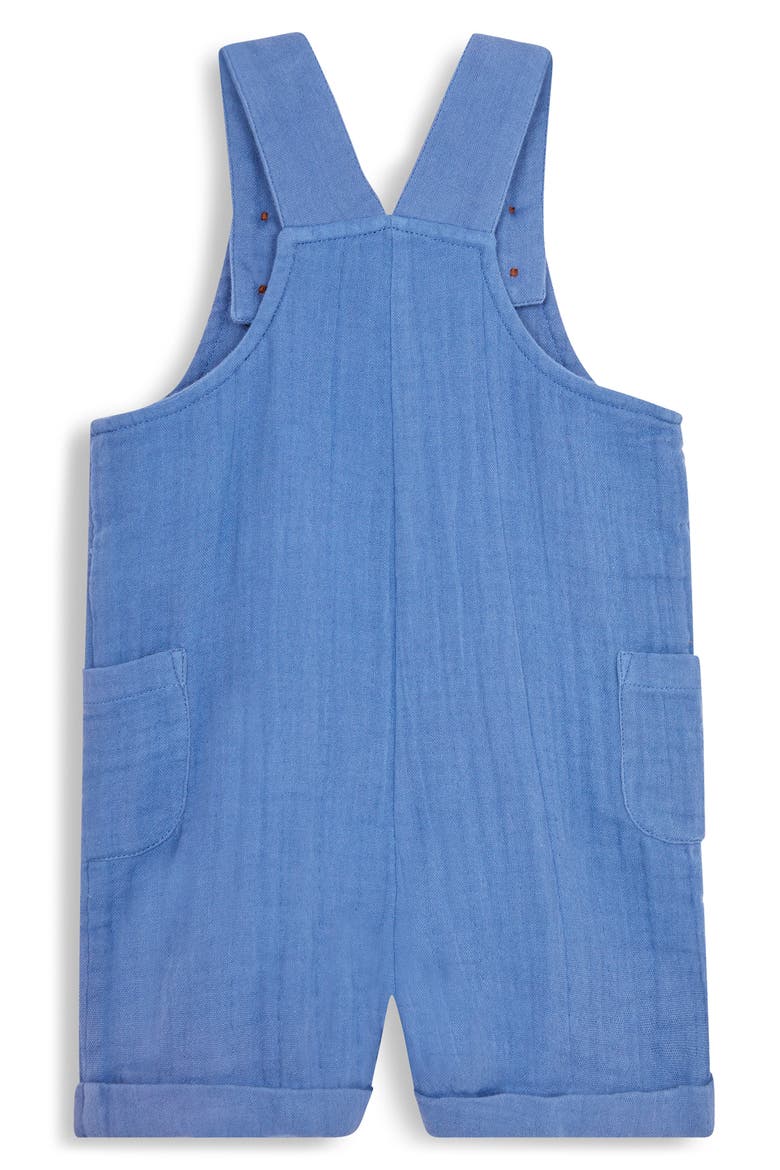 Cotton Bodysuit & Shortalls Set, Alternate, color, BLUE